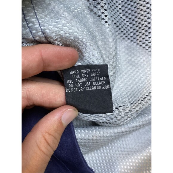 Vintage Starter Jacket Windbreaker Tek 370 Men's Medium Full Zip Navy Blue - Picture 9 of 10